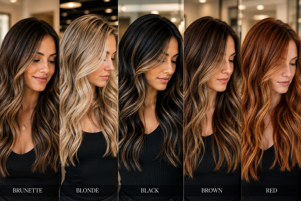 Babylights ideas for brunette blonde black brown and red hair