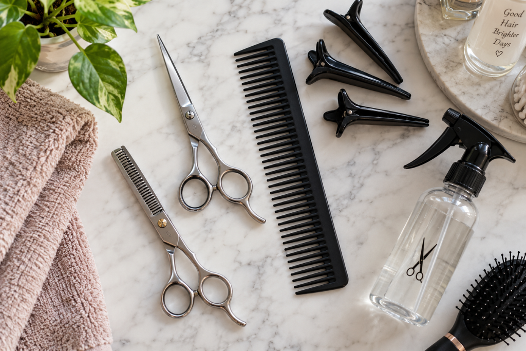 Essential tools for beginners learning how to start cutting hair